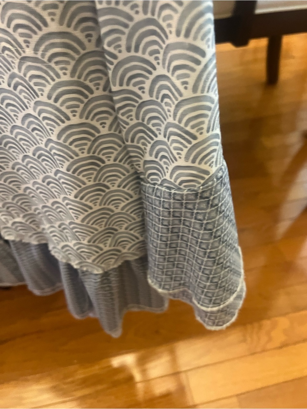 Multiples Cream & Gray Wave-Print Button Jacket! - Picture 3 of 6